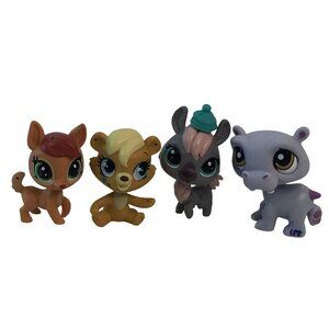 Littlest Pet Shop LPS #3839 Bear #37 Daphne Deer #1449 Hippo #176 Hattie Llama